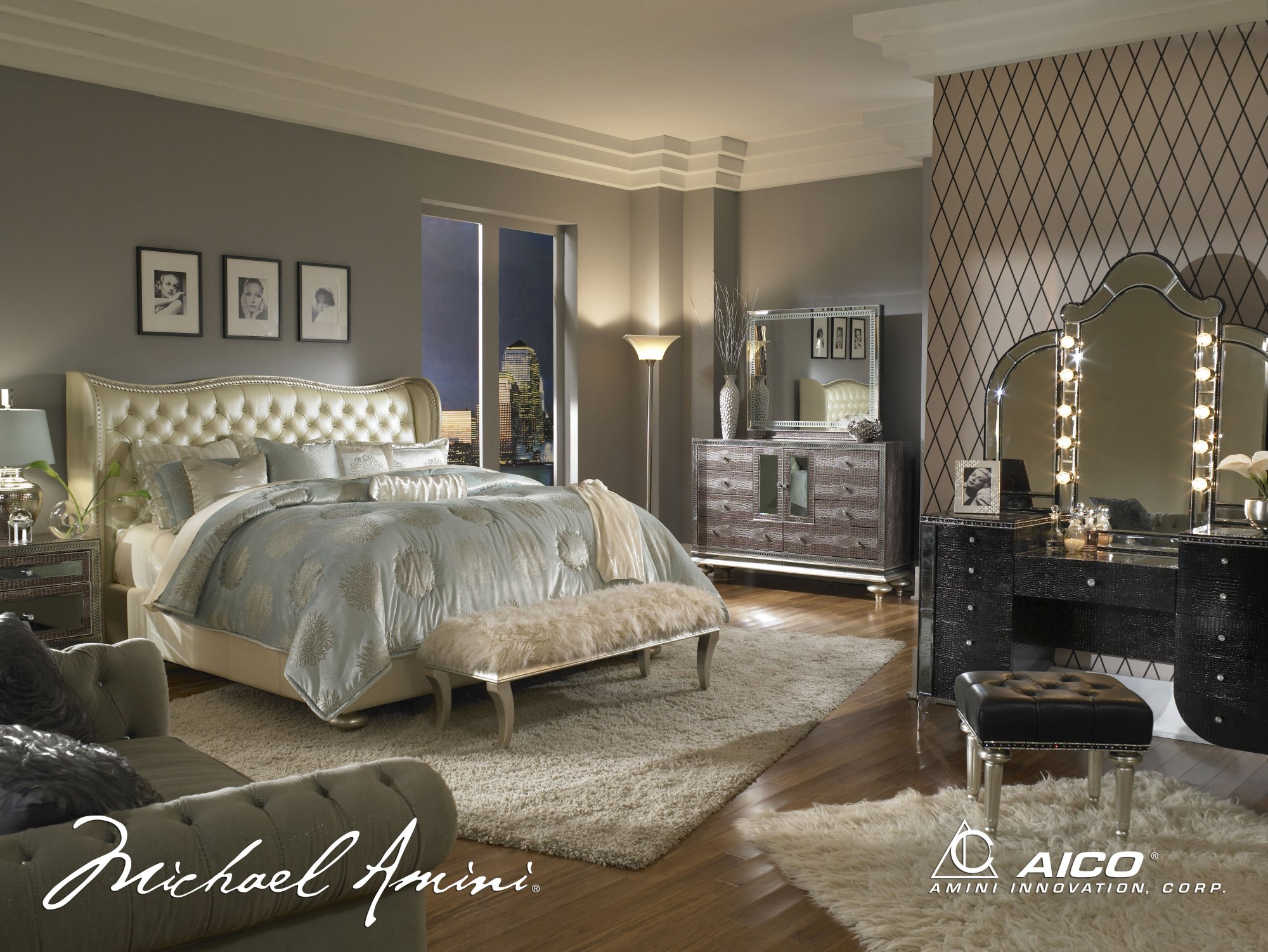 Hollywood Swank Bedroom Amazing Gator By Aico