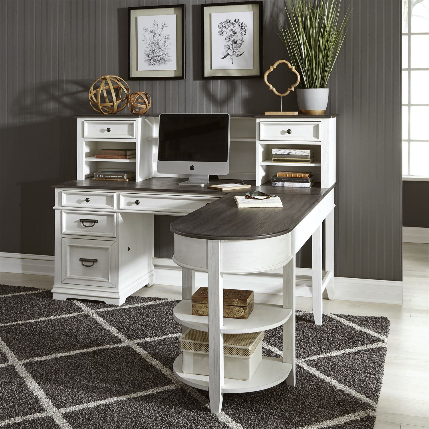 L Shaped Desk Set - Allyson Park Home Office - Office Furniture - Liberty -  Shop by Brand