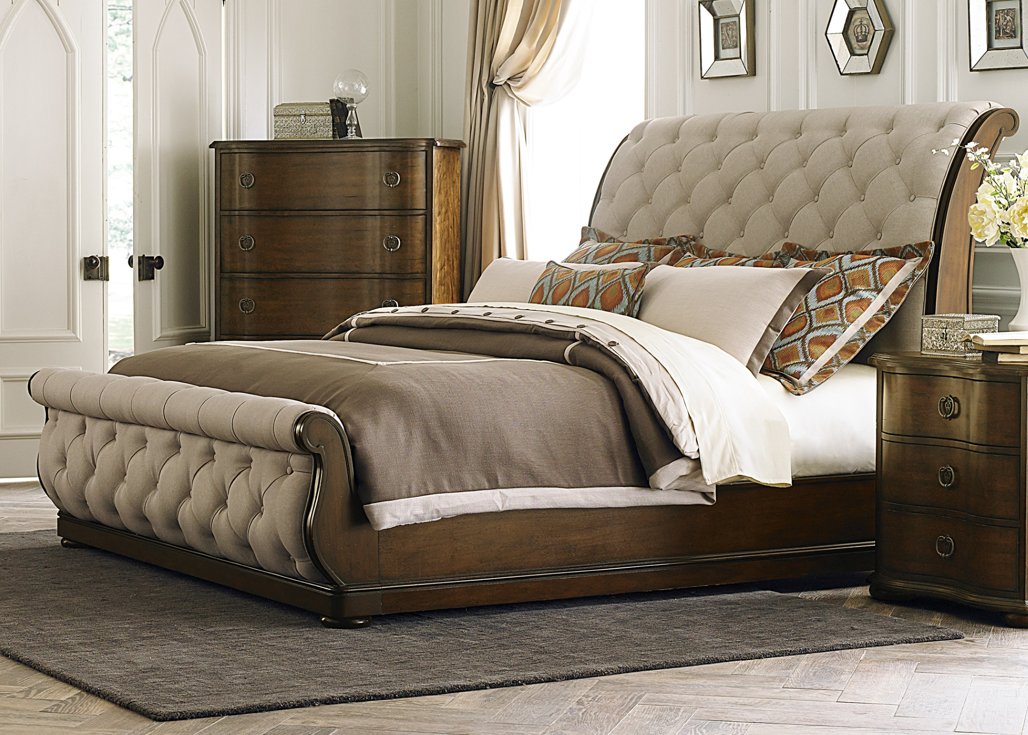 Liberty Cotswold Queen Upholstered Sleigh Bed 545-BR21H/F/91