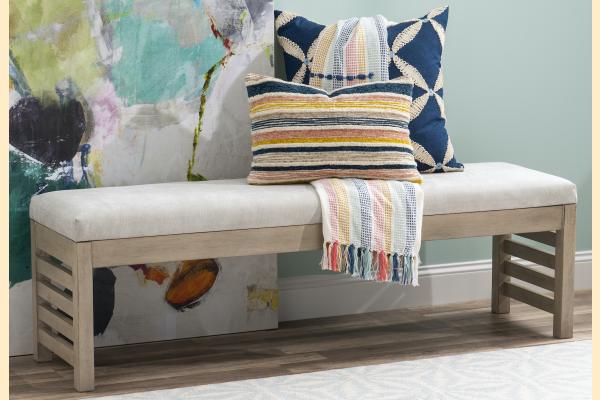 Legacy Edgewater - Soft Sand Upholstered Bench