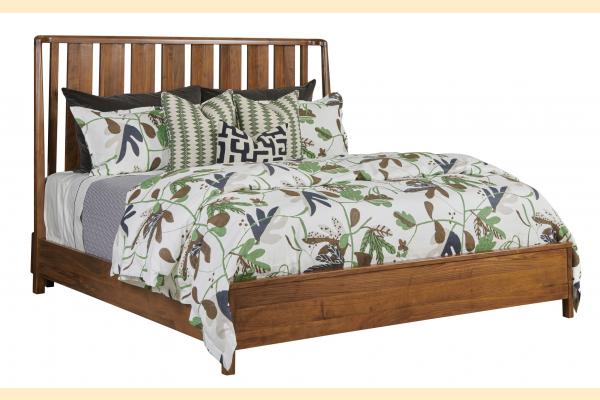 Kincaid Monogram Walnut King Ashburn Slat Bed